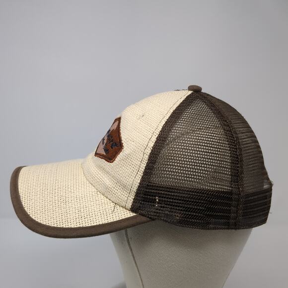Surfware Hawaiian Classics snapback Trucker Hat Brown On Adjustable Mesh Back - Picture 3 of 9